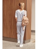 Gray women\'s tracksuit with short sleeves FK540 - Online store - Boutique